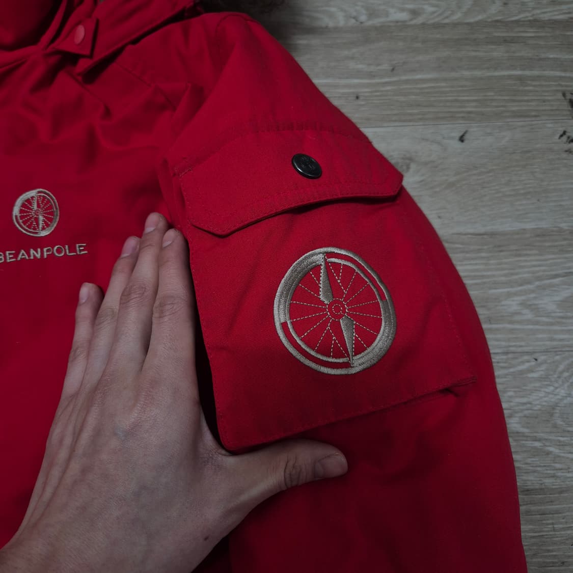 빈폴 아웃도어 사이드포켓 덕다운 퍼후드 패딩 점퍼 S(90) 상품이미지4