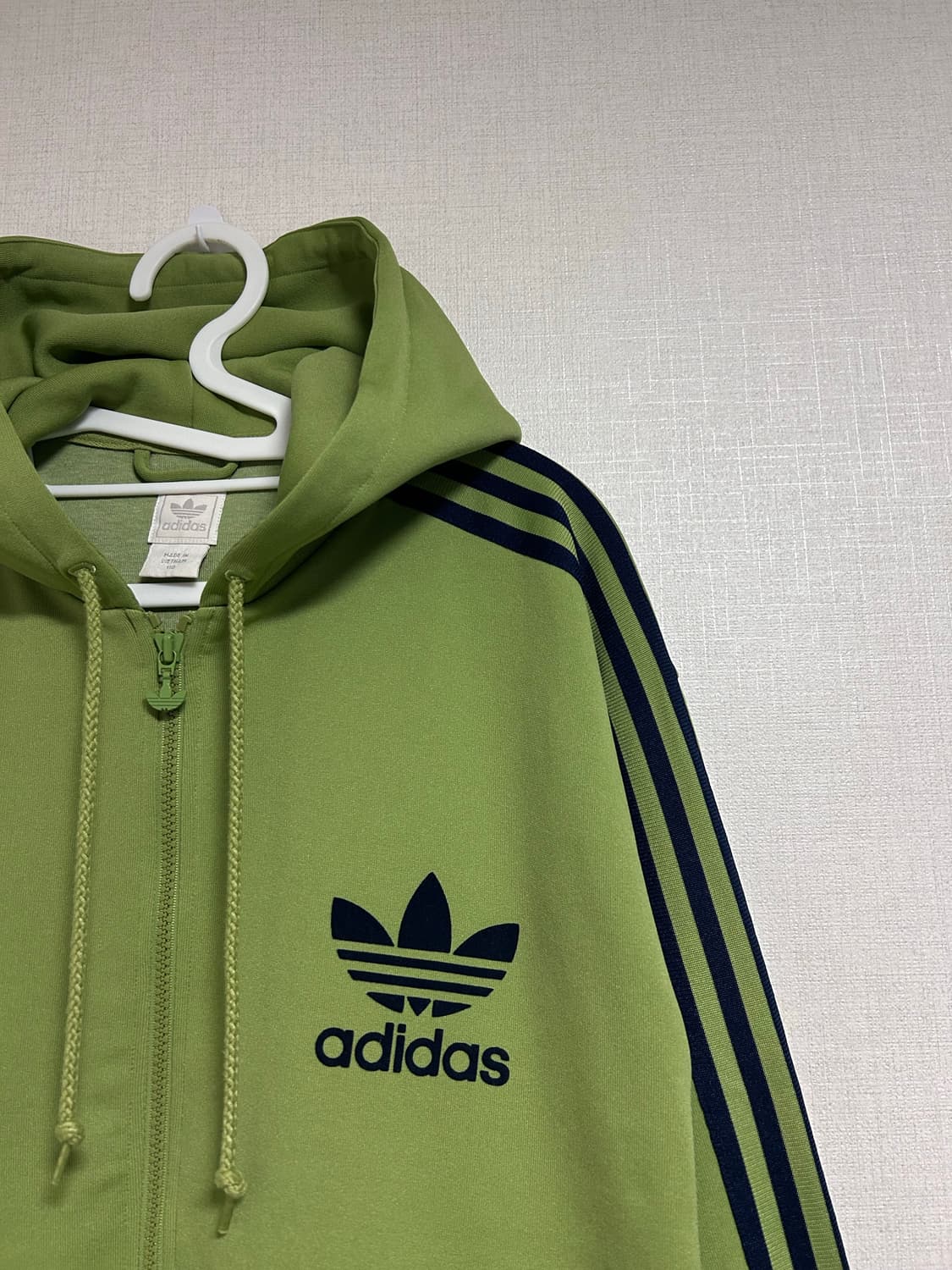00s 아디다스 플락 후드 집업 져지 그린 연두 말차맛 초록 110 2X 상품이미지5