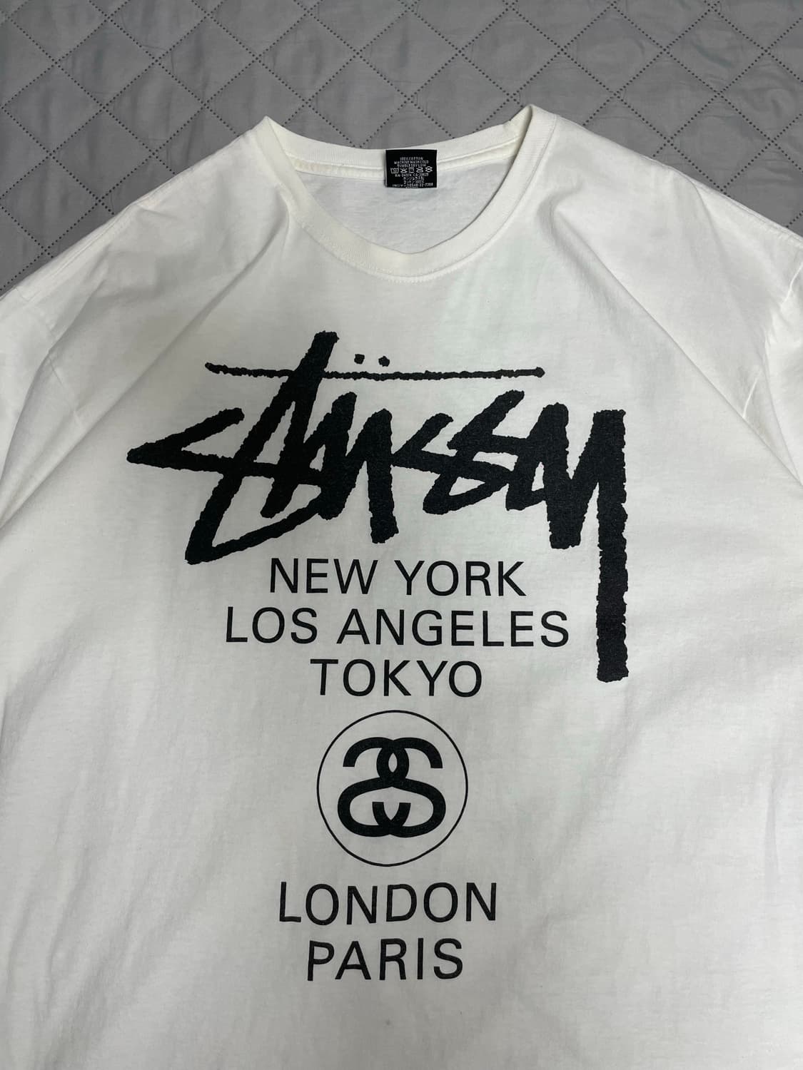 스투시 월드투어 반팔 티셔츠 화이트 상품이미지3