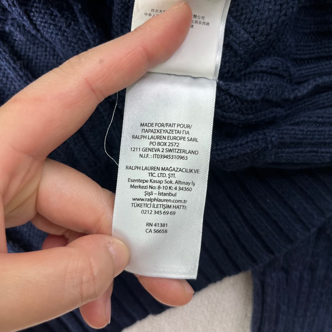 95 폴로 랄프로렌 꽈배기 네이비 니트 상품이미지6