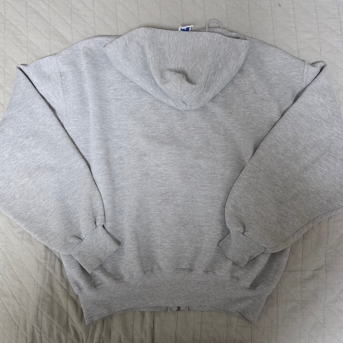 [XL] 90s 빈티지 러셀 애슬레틱 후드집업 그레이 ver. 스테인2 상품이미지5