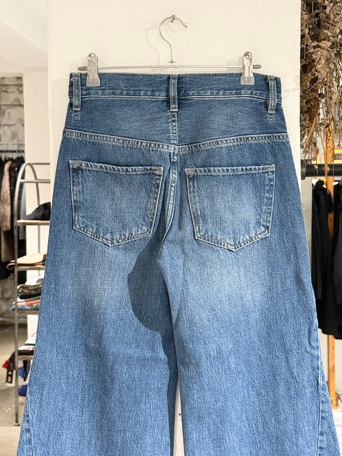 프레임 데님 절개 와이드 팬츠 상품이미지5