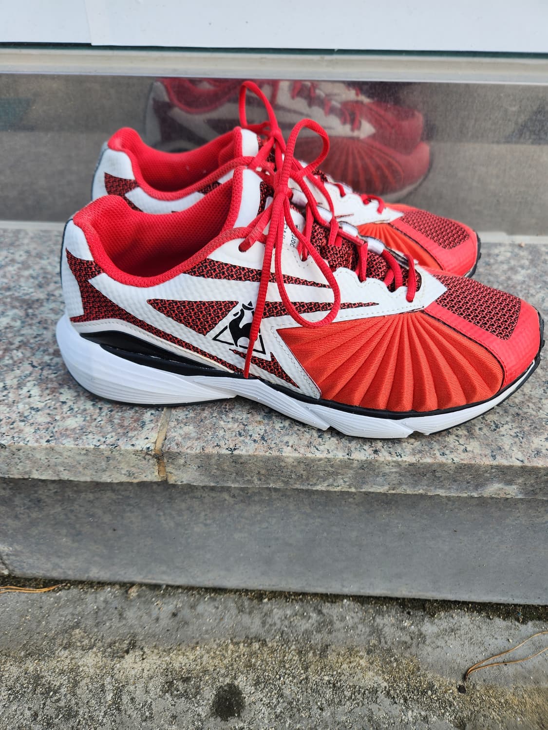 르꼬끄 스포르티브 운동화 레드/화이트 상품이미지1