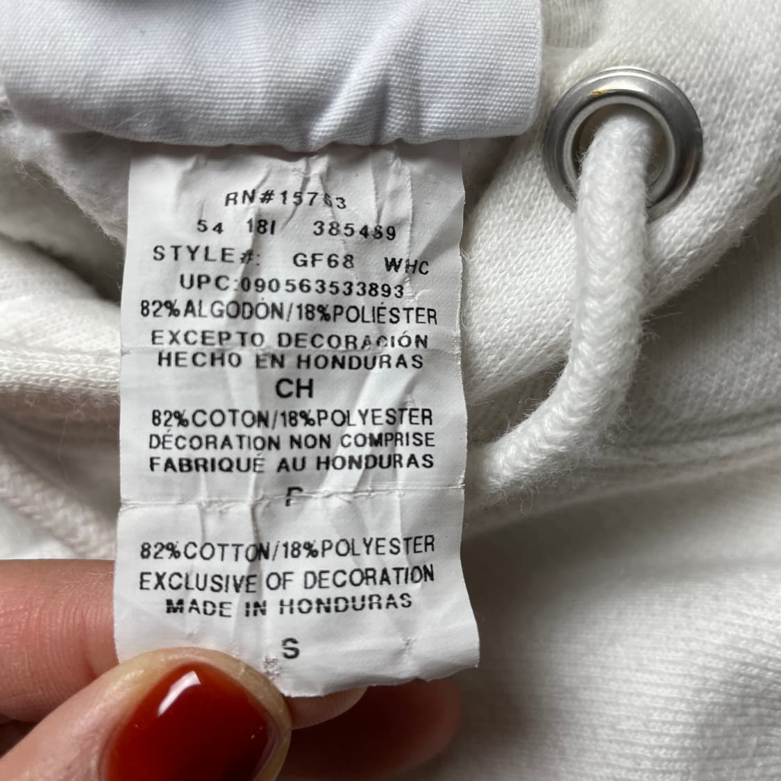 CHAMPION 챔피온 리버스위브 아이보리 후드티 A00370 상품이미지9