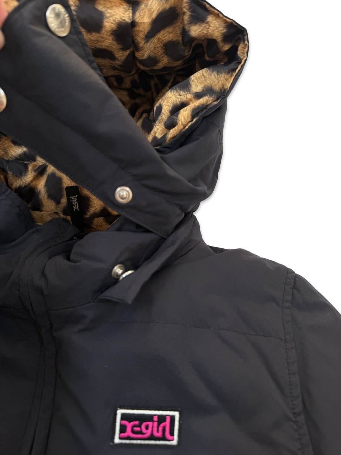 빈티지 X-girl 블랙 호피 패딩 상품이미지6