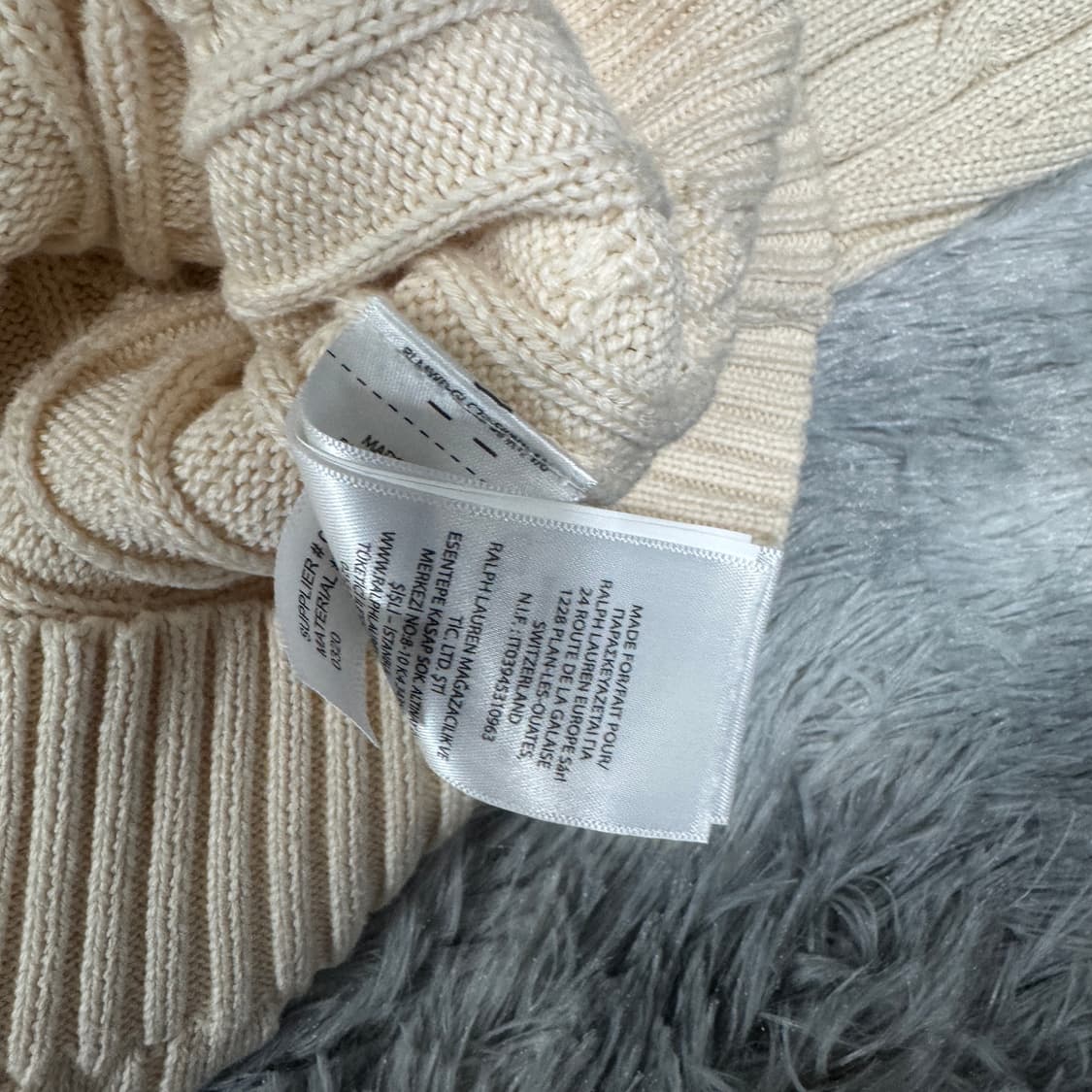 폴로랄프로렌 브이넥 케이블니트 S사이즈 상품이미지3