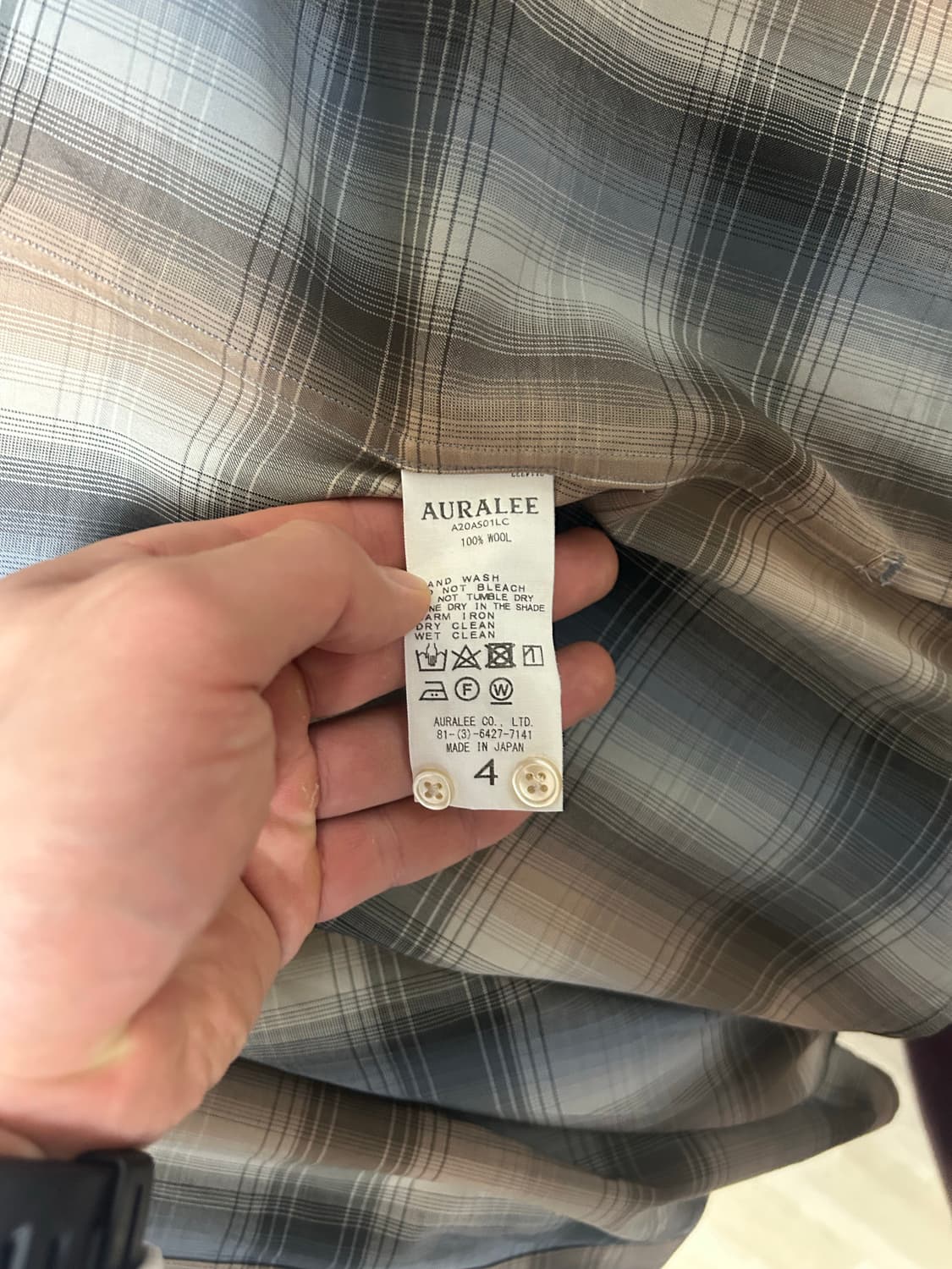 오라리 20aw 역작, 황금 컬러 및 사이즈 상품이미지2