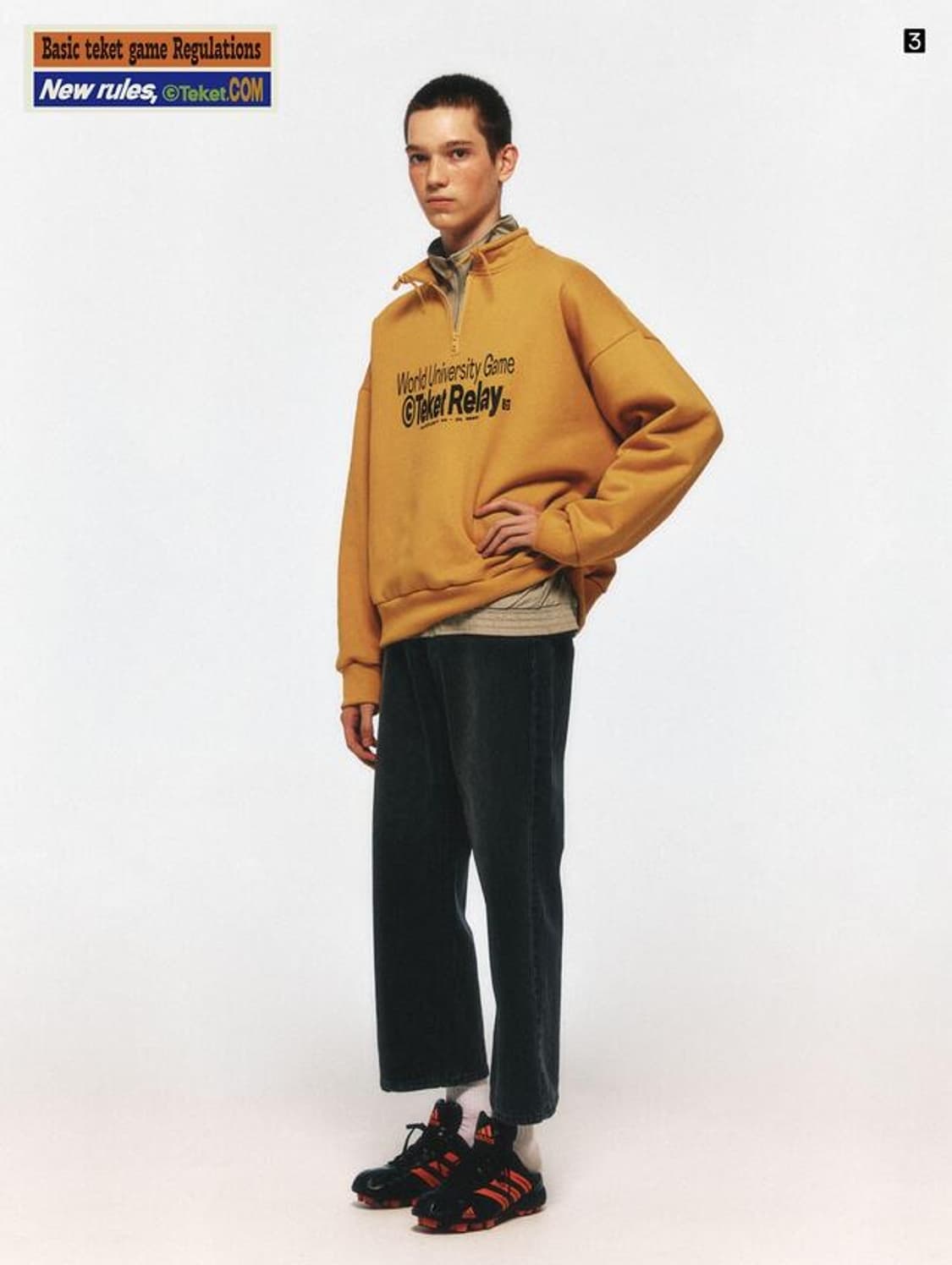 테켓 하프집업 맨투맨 L 상품이미지1