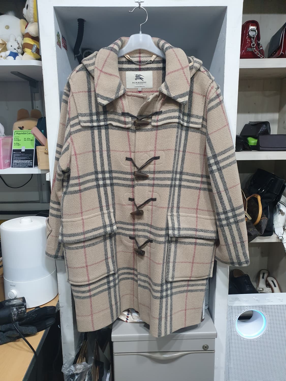 버버리 노바 체크 후드 더플 코트 48 상품이미지1
