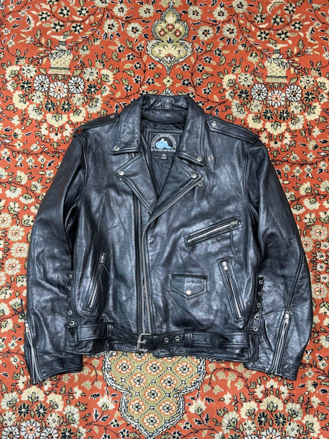 Himalaya Motor Bikewear 빈티지 라이더 자켓 블랙 XX 상품이미지1
