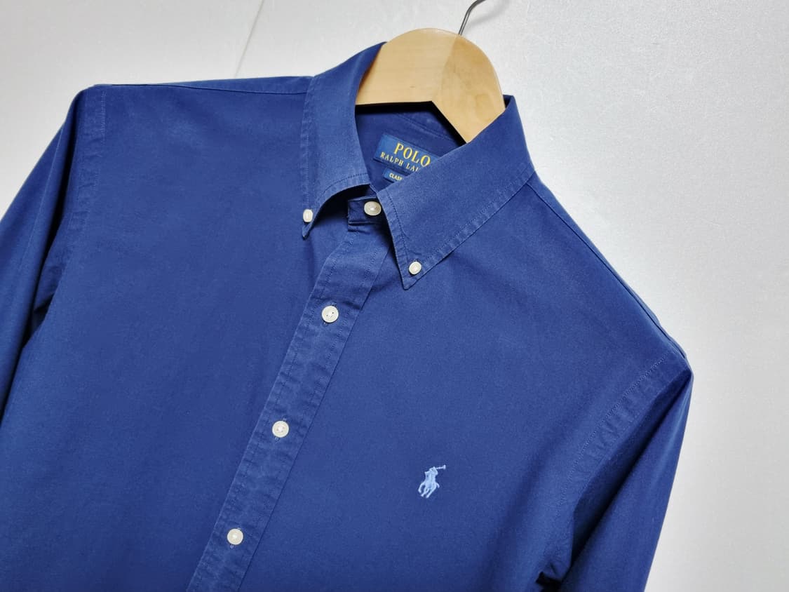 남성 2022 폴로 랄프로렌 QR인증 네이비 NAVY 긴팔 남방 셔츠 상품이미지2