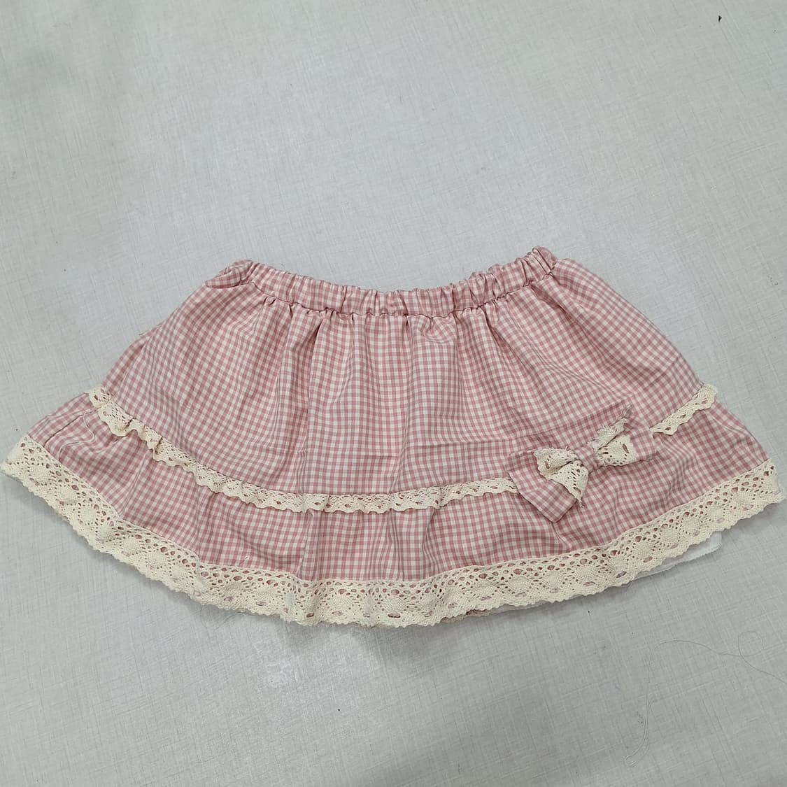 딸기 체크 스커트 라떼갸루 히메갸루 히메카지 러블리 갸루 스카판 큐롯 상품이미지1