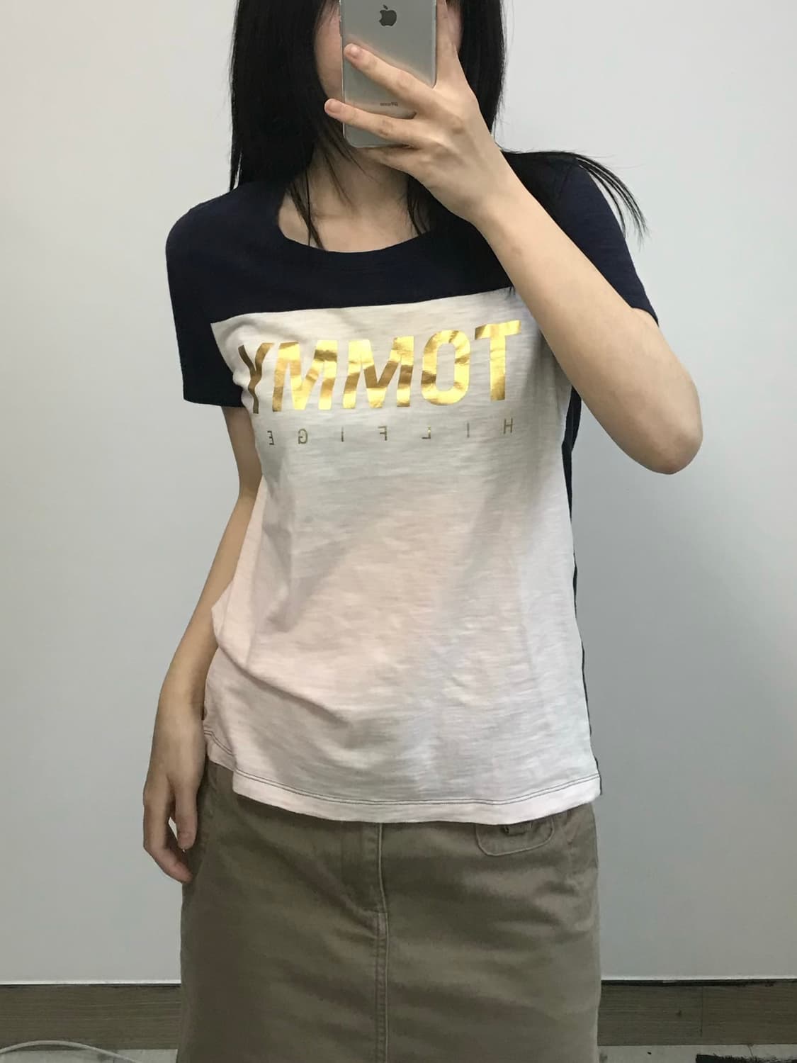 타미힐피거 배색 반팔 티셔츠 상품이미지1