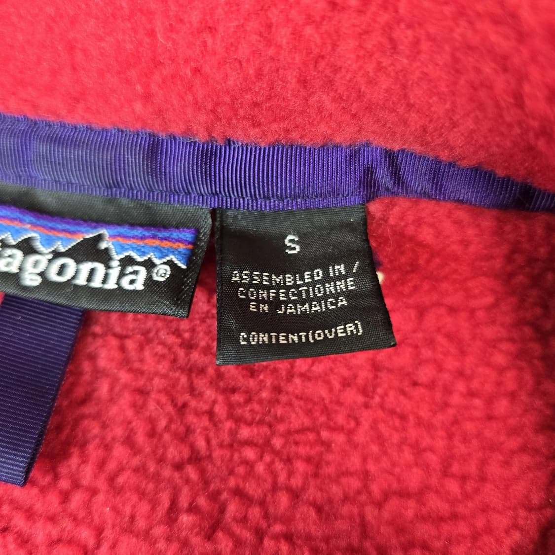 90s 파타고니아 신칠라 스냅-T 레드/네이비 자메이카 상품이미지5
