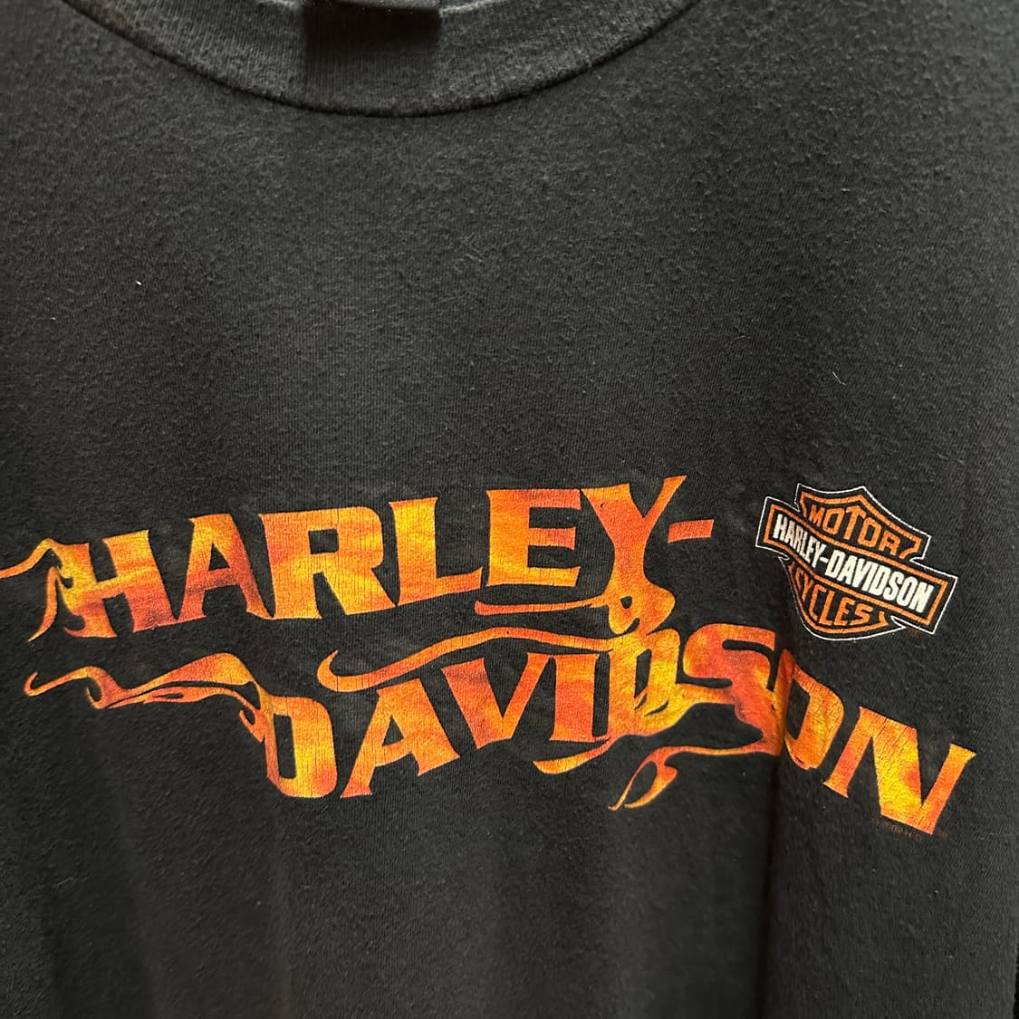 00s Harley-Davidson flame T-shirt 상품이미지4