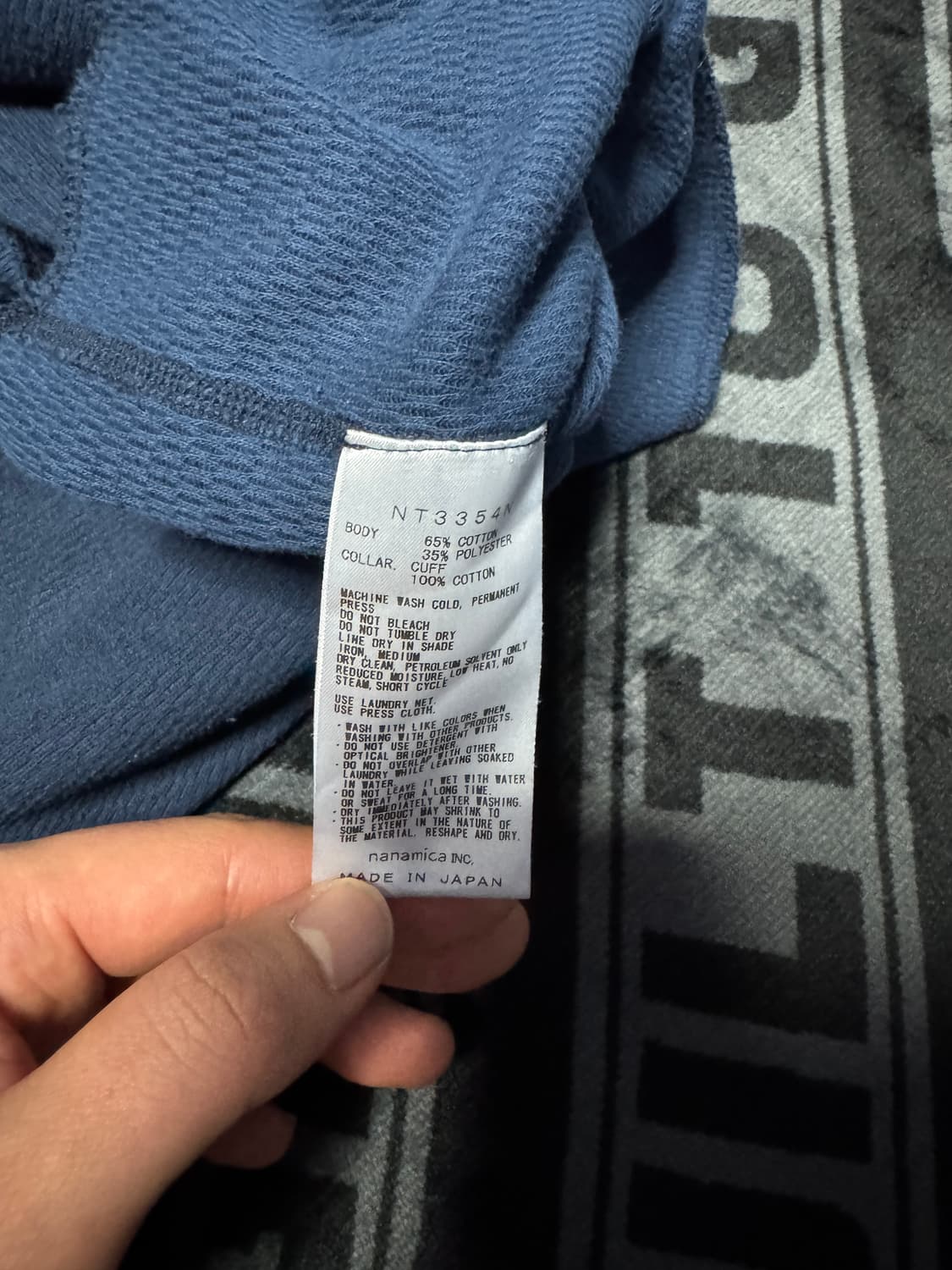 더 노스페이스 퍼플라벨 써멀 필드 롱 슬리브 티 네이비 상품이미지5