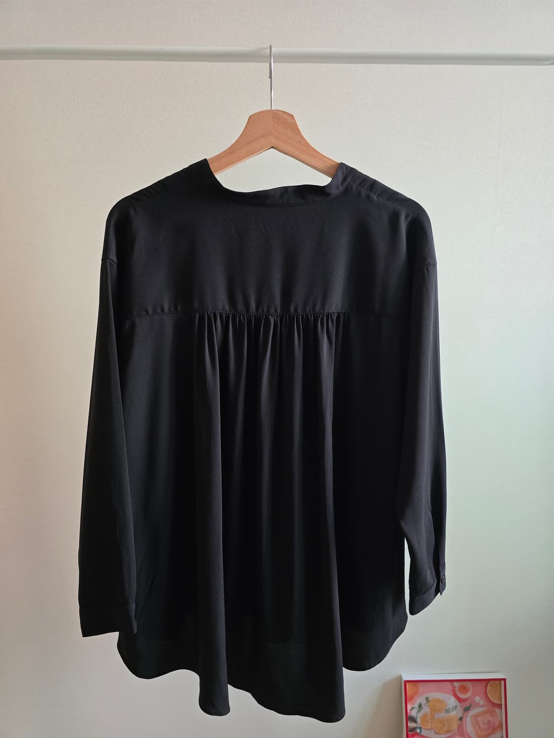 C+ Flared Black Blouse Made in Japan 상품이미지3