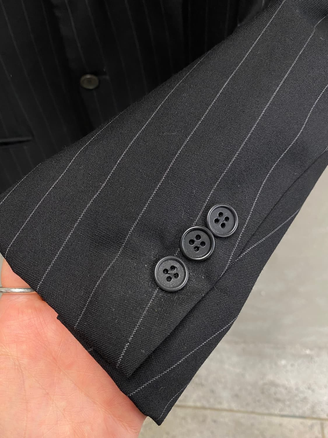 [50] 90s EMPORIO ARMANI 스트라이프 3버튼 블레이저 상품이미지4