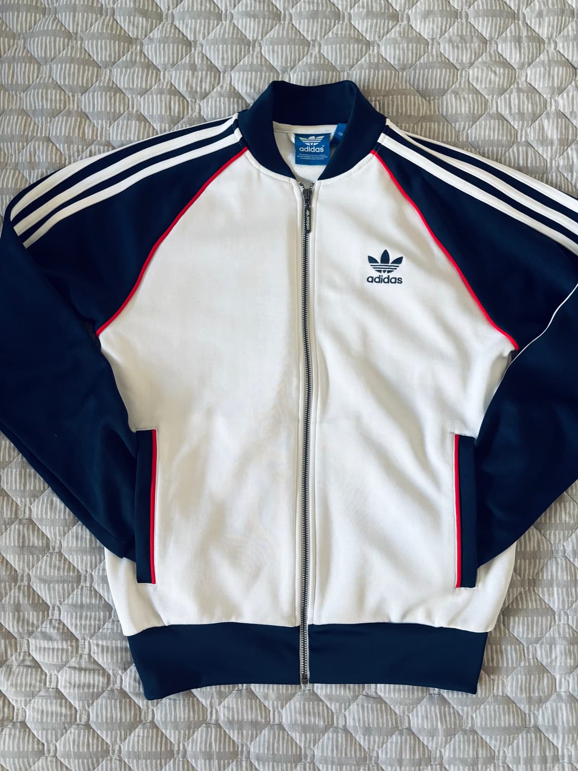 아디다스 슈퍼스타 트랙탑 져지 화이트 네이비 95사이즈 상품이미지2