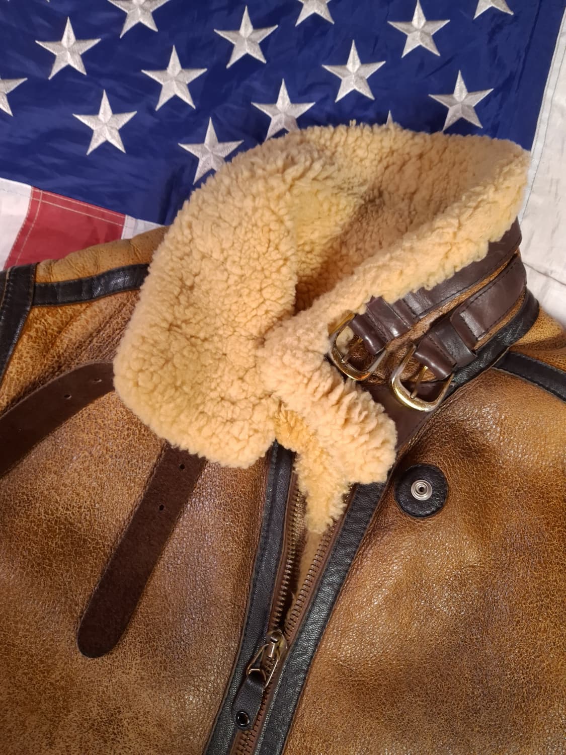 오리지날 WW2 대전형 골든베어 B-3 폭격기 무스탕 상품이미지7