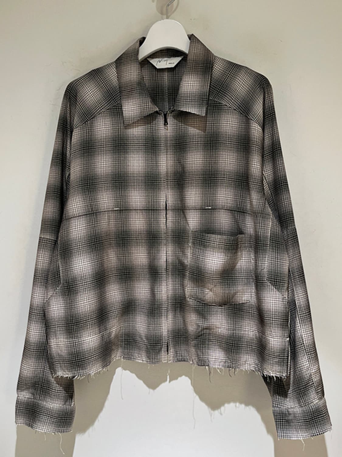 안셀름 ombre check zipup shirt 2 상품이미지2