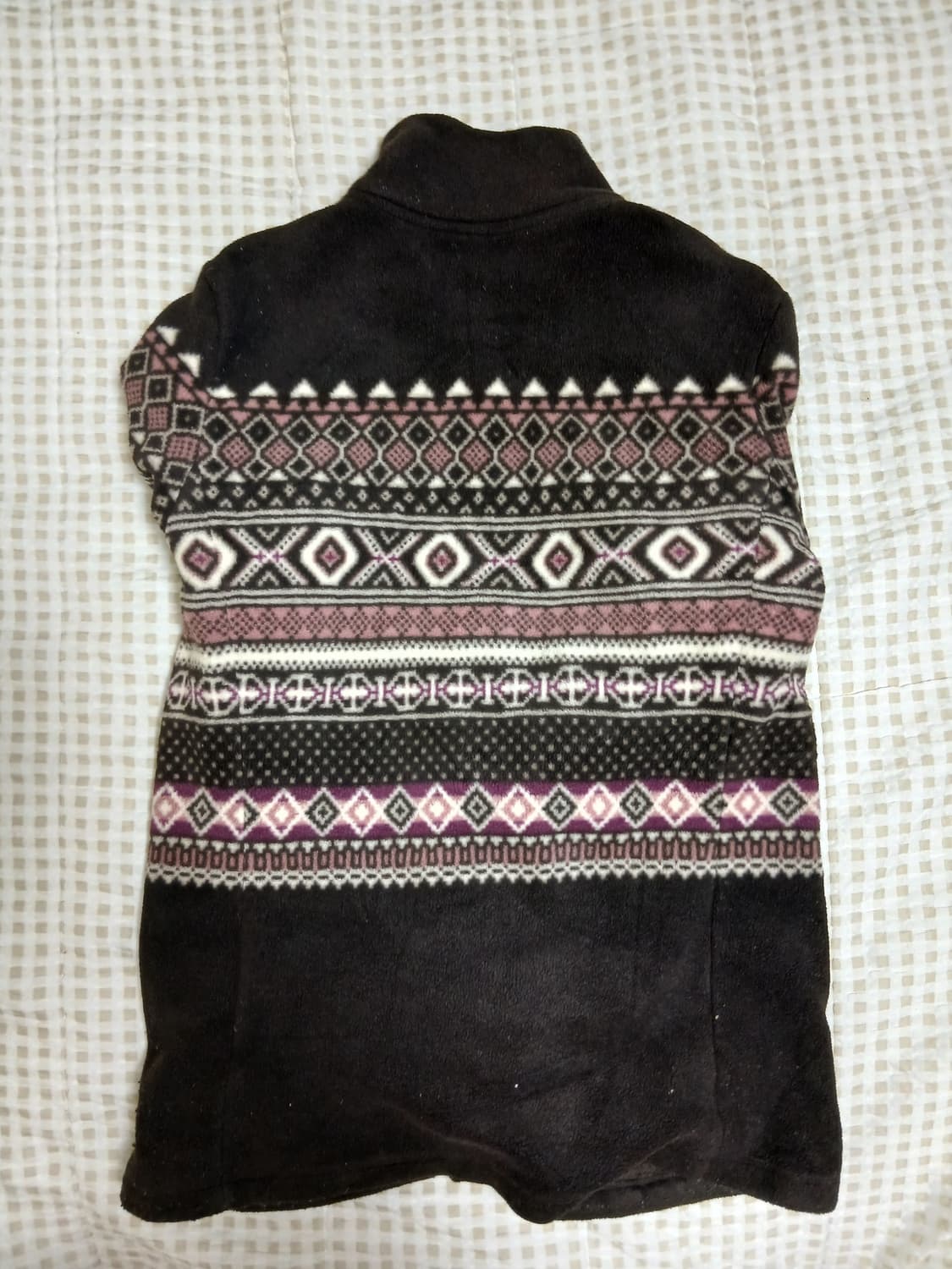 UNIQLO(유니클로) 모리걸 눈꽃 프린팅 브라운 후리스 집업 (s) 상품이미지4