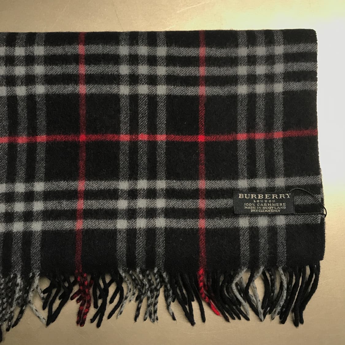 버버리 정품 캐시미어 머플러 네이비 상품이미지3