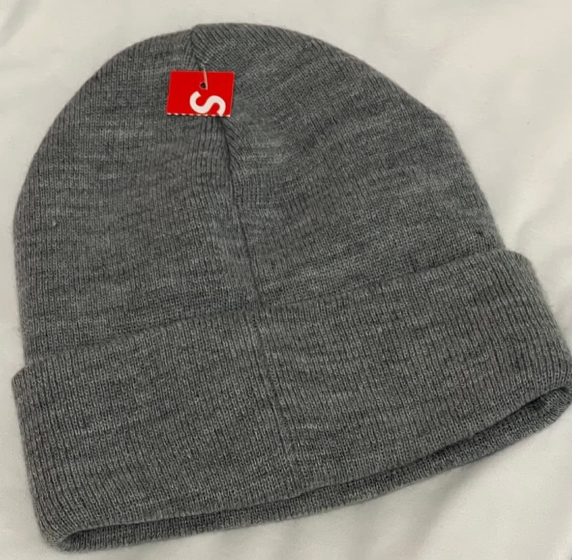 슈프림 스텐실 비니 헤더 그레이 24SS 새상품 착용 X 상품이미지2