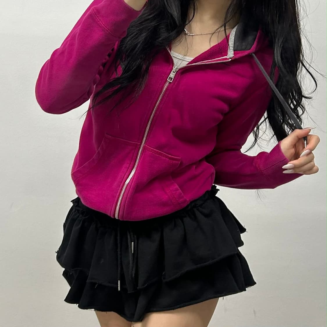 나이키 여리핏 솔로스우시 스웻 후드집업 희귀져지(XL) 상품이미지3