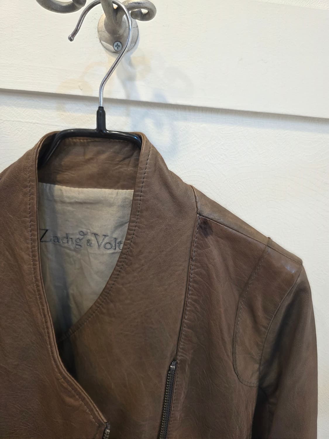 쟈딕 앤 볼테르 브라운 가죽 자켓 상품이미지7