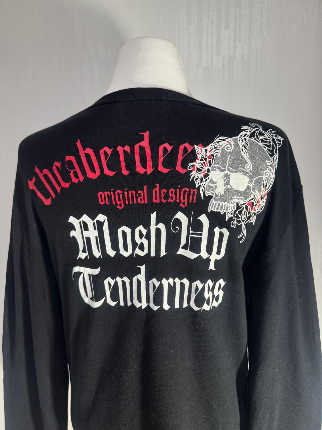 Sorridere 스컬 크로스 롱슬리브 y2k 펑크 상품이미지1