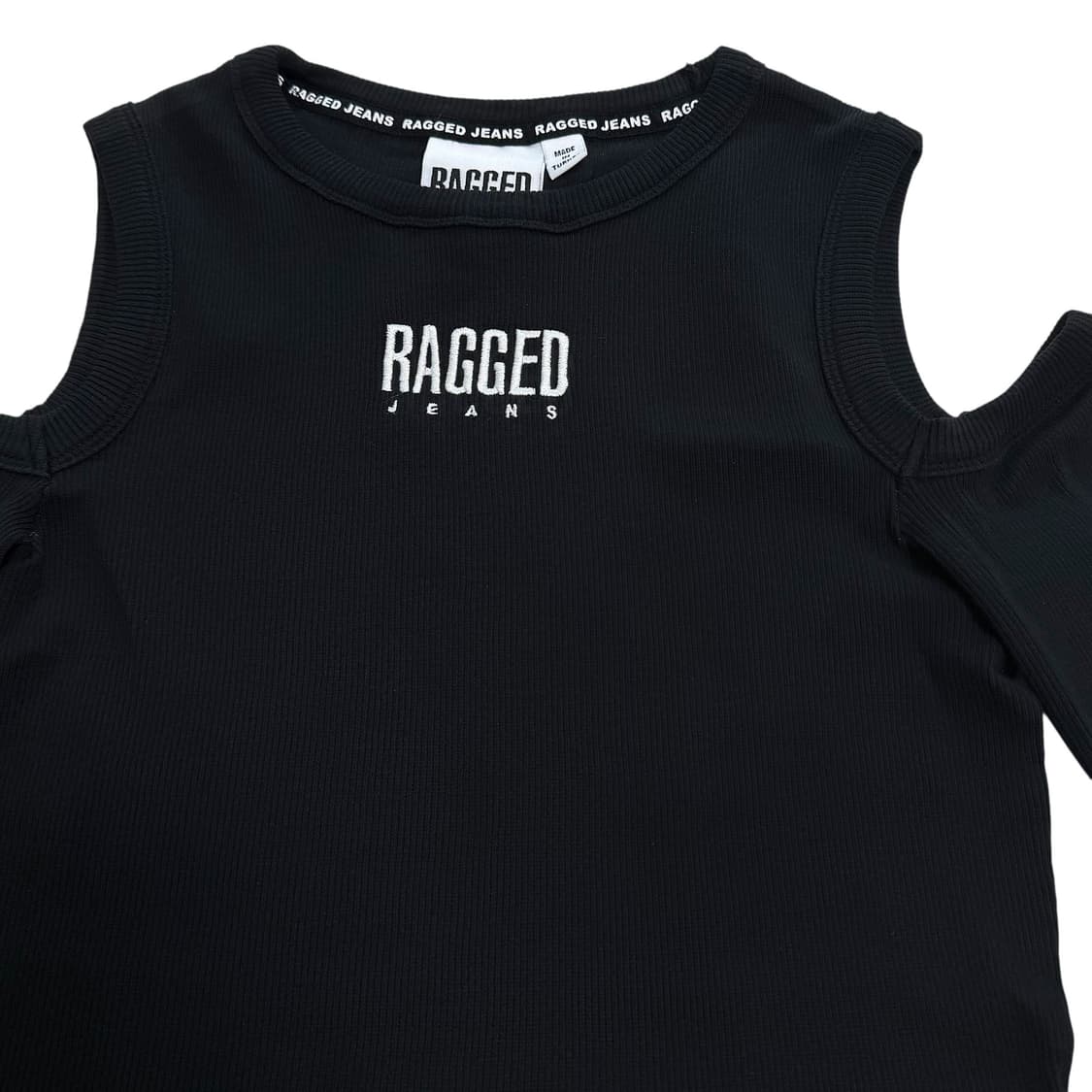 ragged jeans 블랙 어깨 트임 롱슬리브 상품이미지3