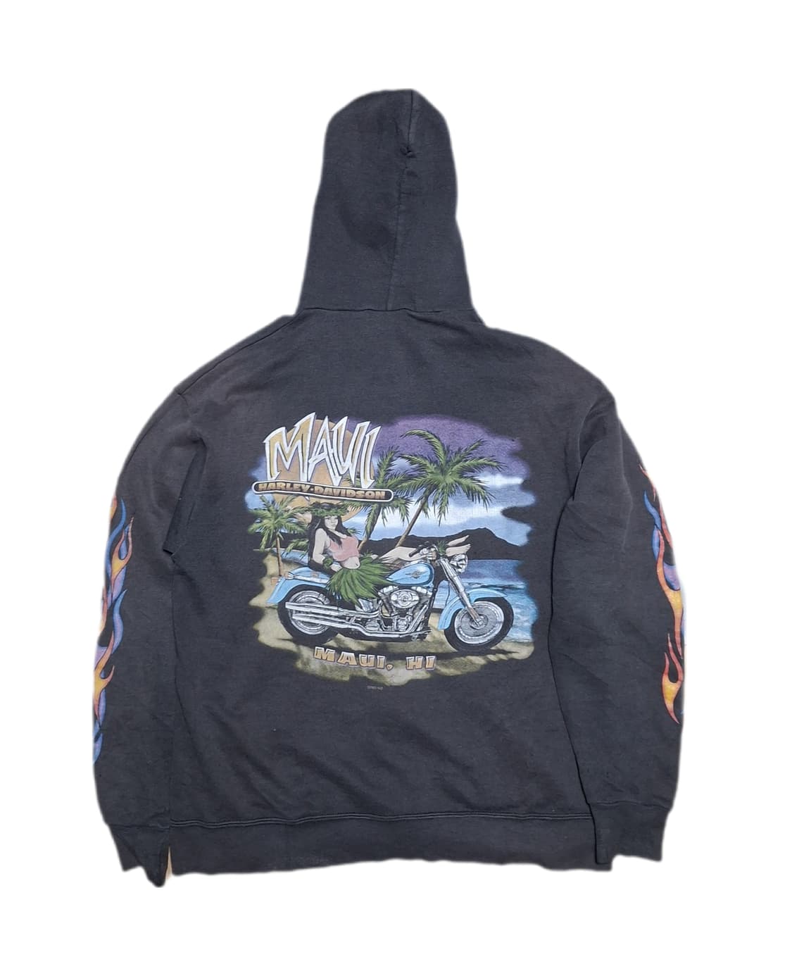 00s 마우이 할리데이비슨 플레임 후드집업 상품이미지1