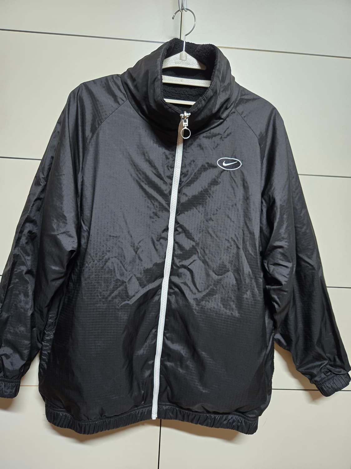 나이키 빅스우시 리버시블 후리스 점퍼(블랙+화이트) 상품이미지5