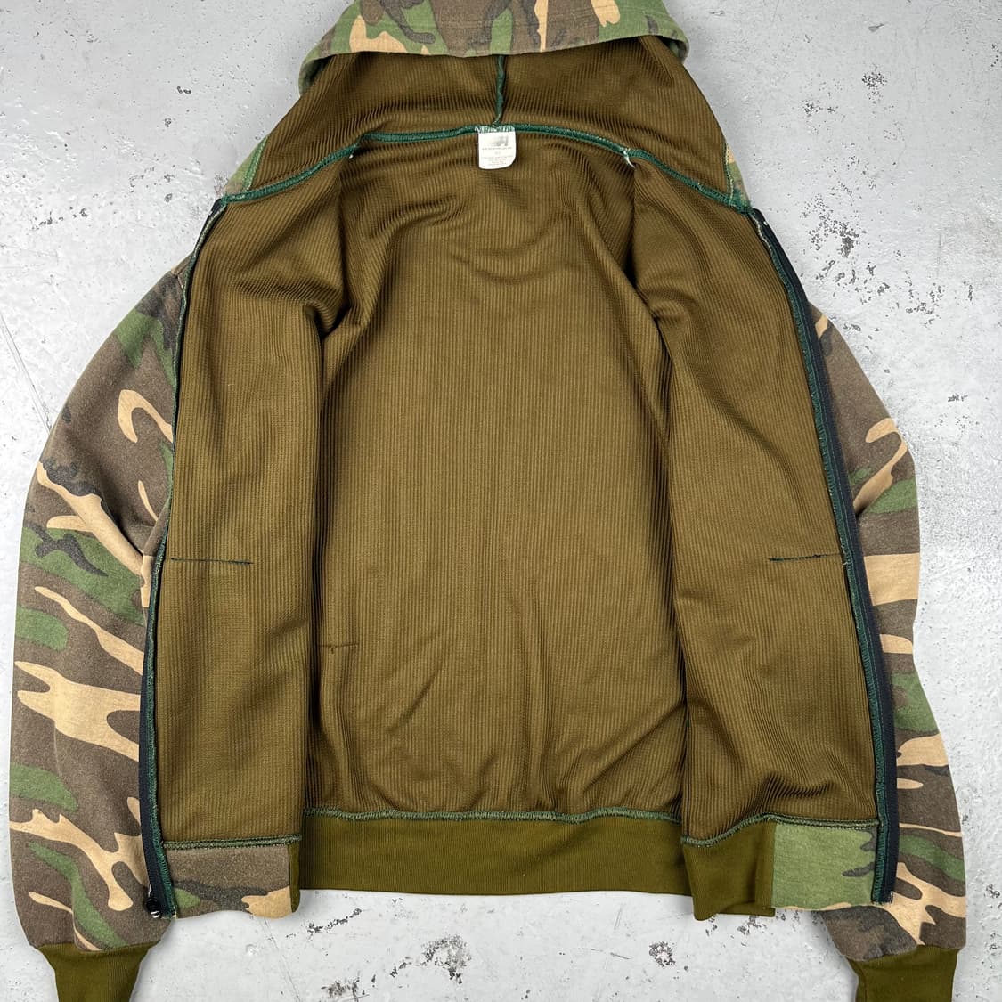 빈티지 카모 라이트웨이트 써멀 후드집업 상품이미지5