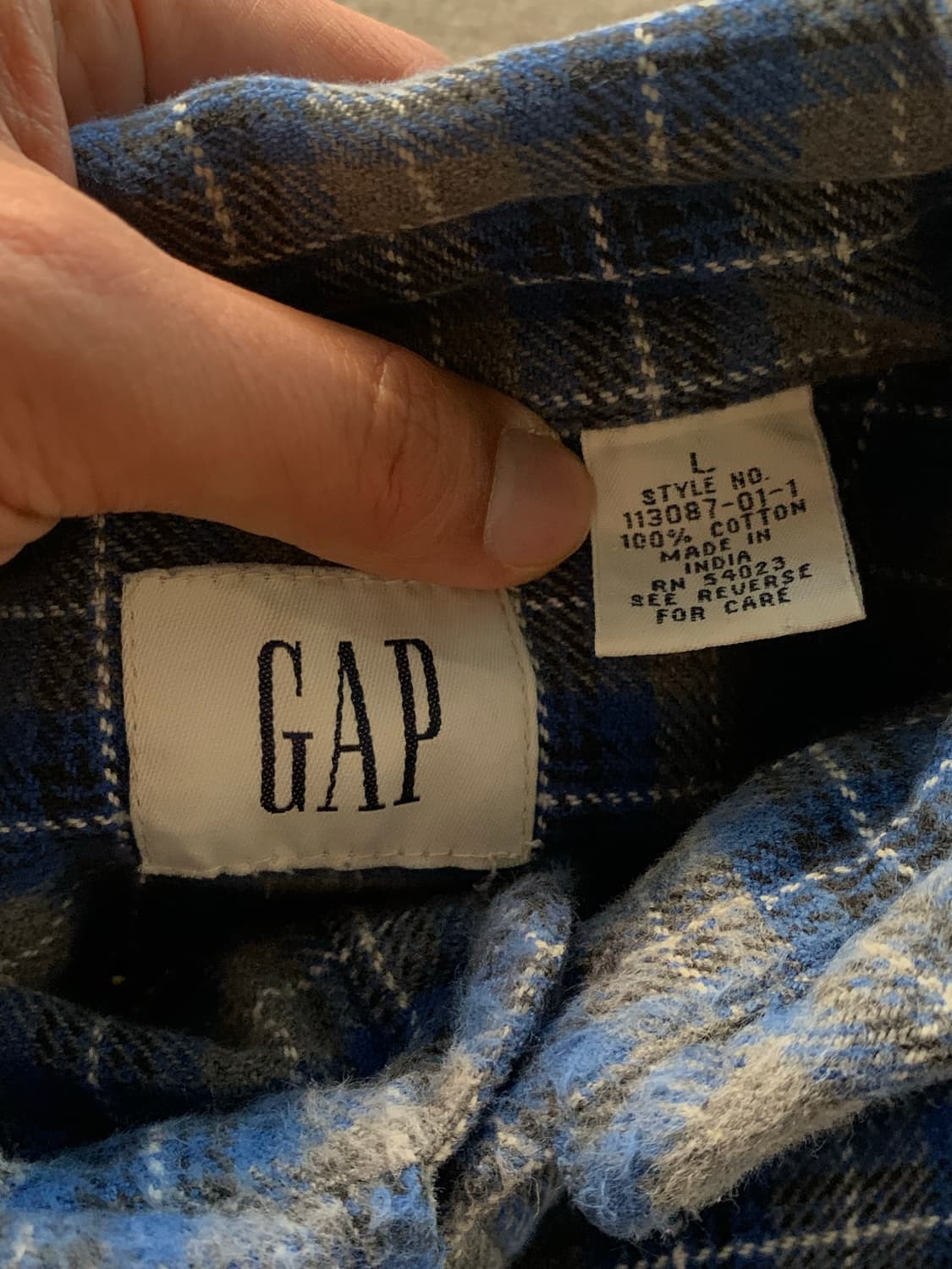 올드 갭 플란넬 버튼다운 셔츠 상품이미지3