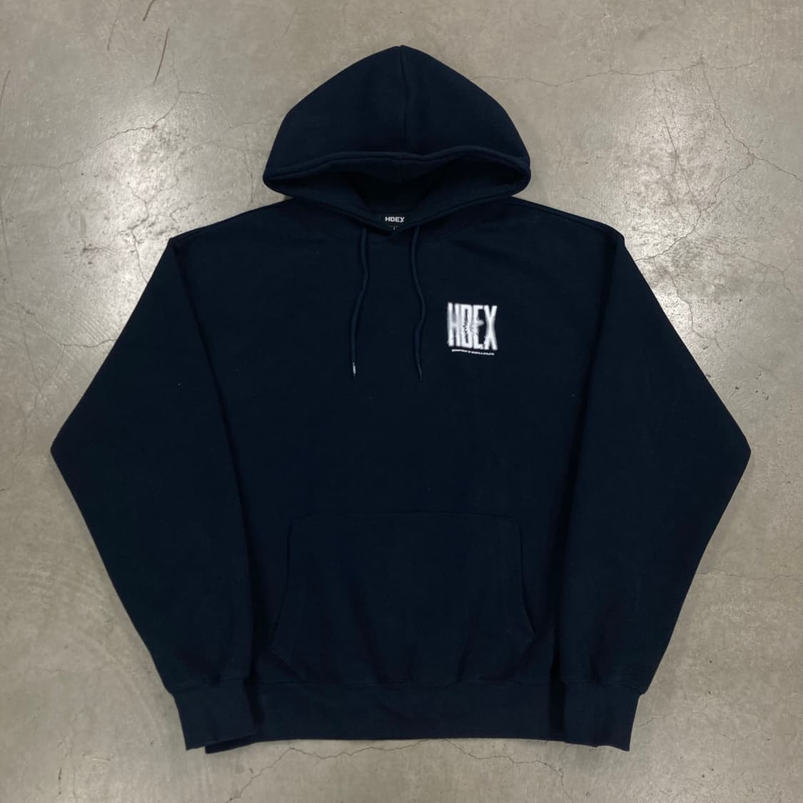 HDEX 네이비 컬러 빅로고 후드티 상품이미지2