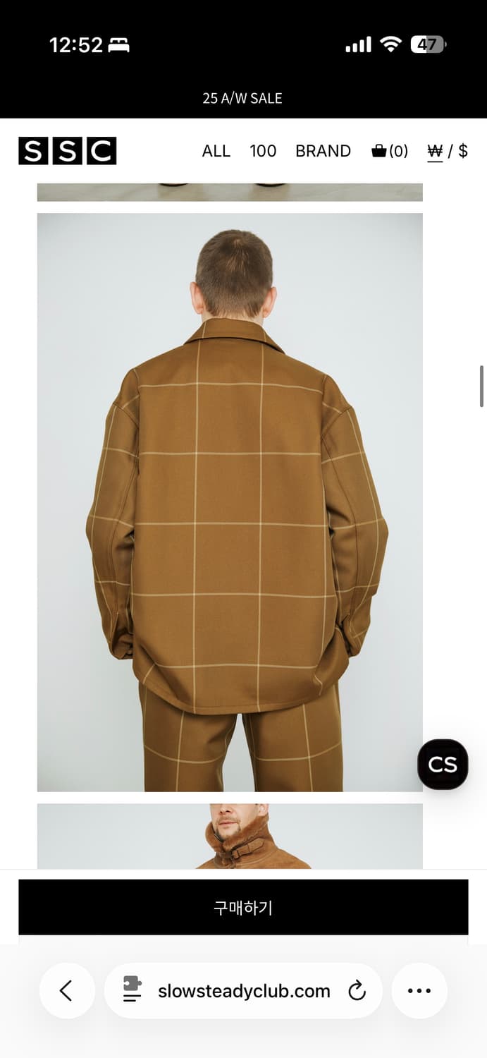 Graphpaper 남성 체크 자켓 사이즈 1 GM193-30055 상품이미지2