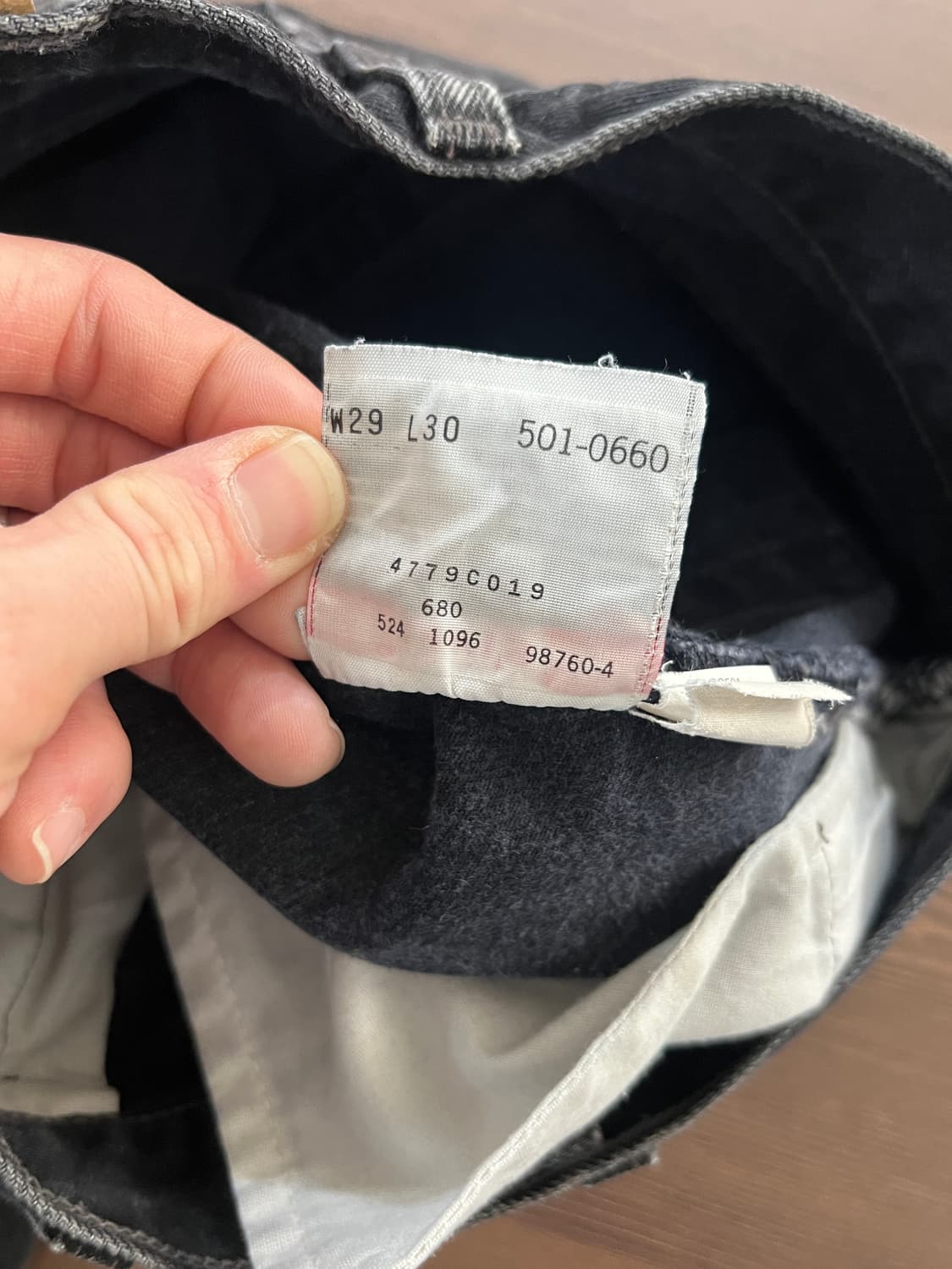 90s USA Levis 리바이스 501 스트레이트 흑청 데님 팬츠 상품이미지7