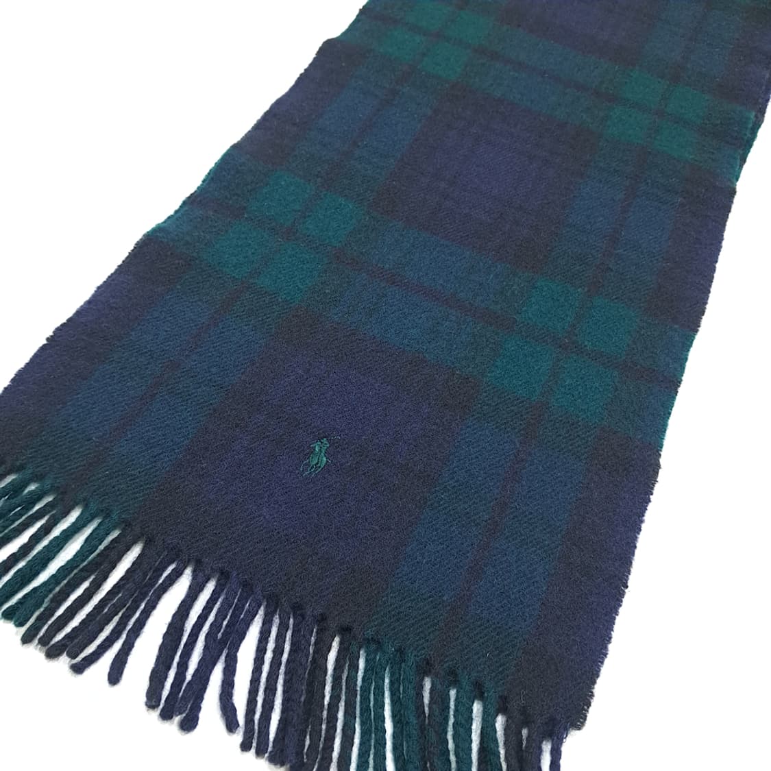 MX347 폴로 랄프로렌 블랙워치 타탄체크 램스울 목도리 머플러 상품이미지3