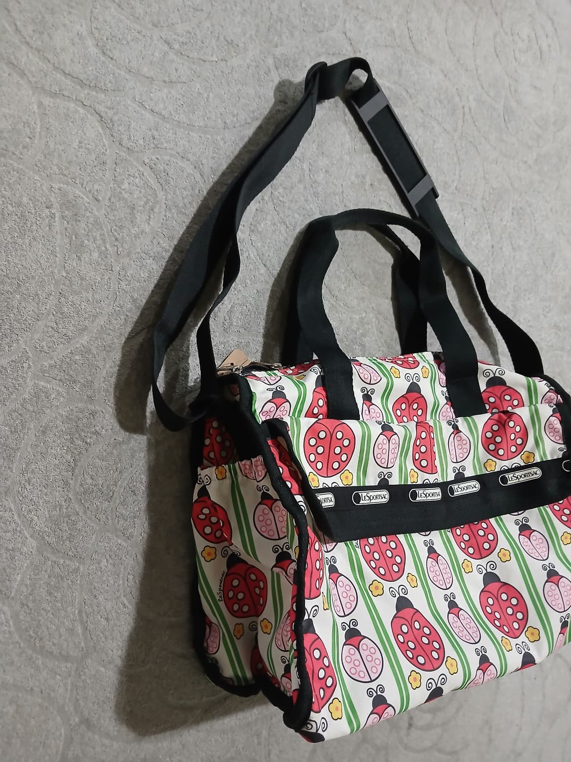 레스포삭 레이디버그 패턴 숄더백 (토트 겸용) 상품이미지3