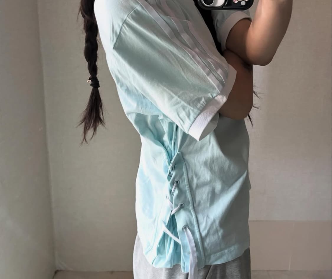 아디다스 셔링 반팔티 상품이미지1