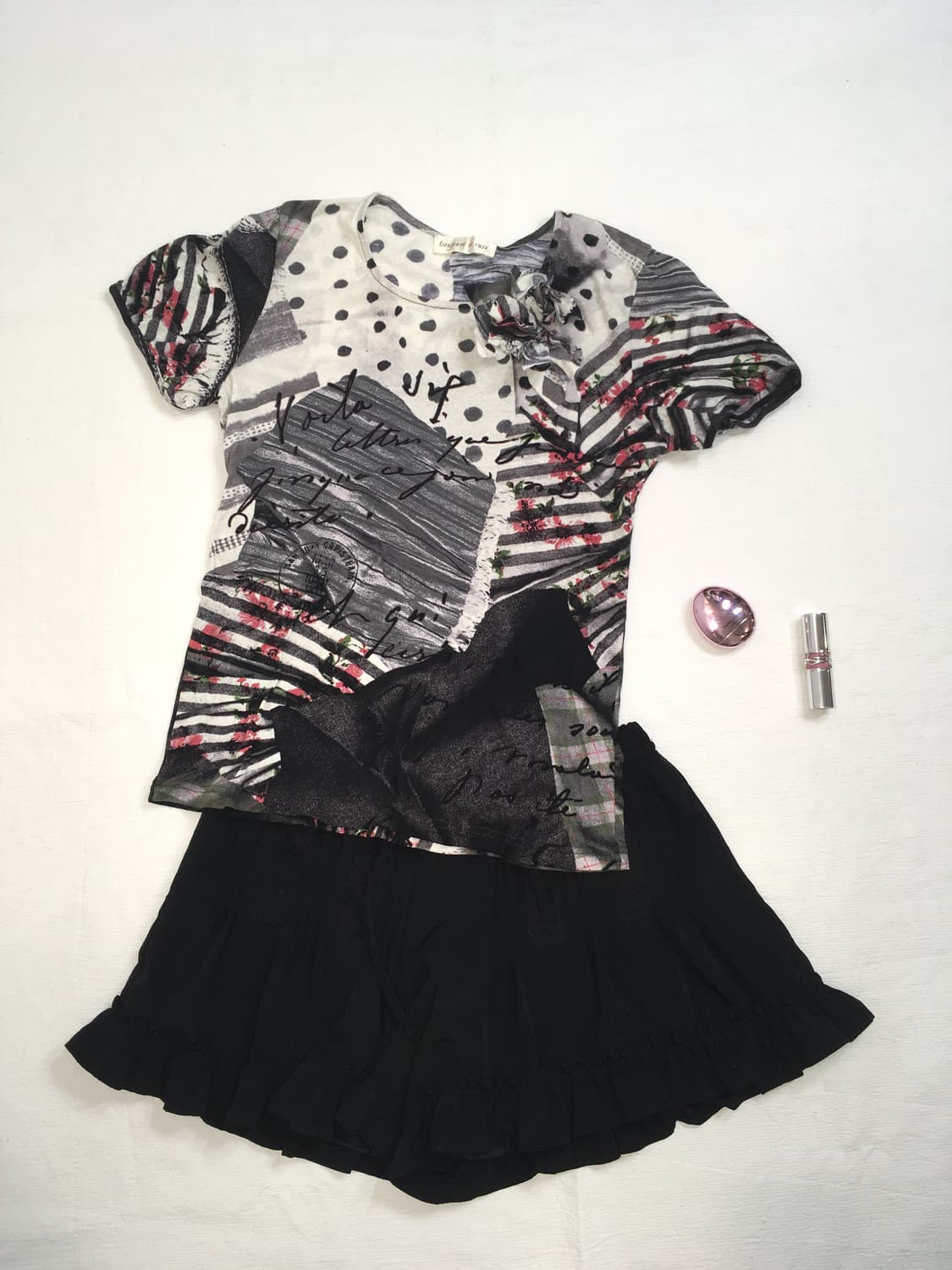 jpn vintage dot unique puff t shirt 상품이미지7