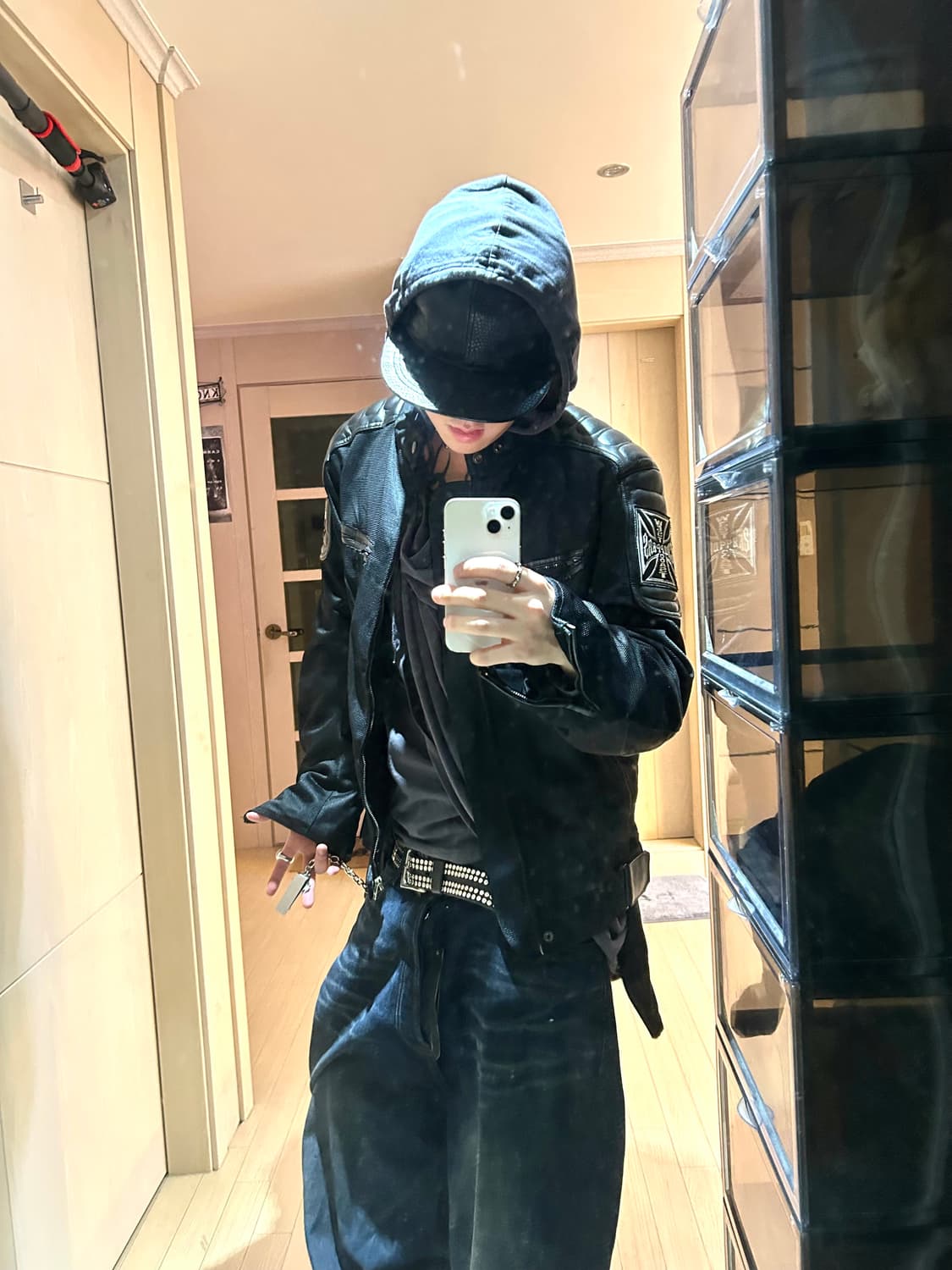Custom Cow Leather Biker Jacket 상품이미지8