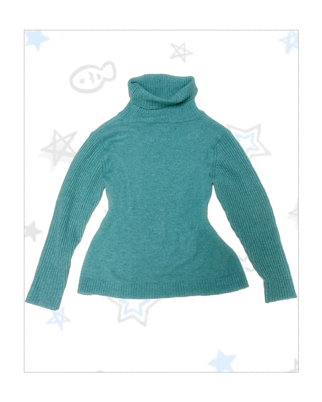 모리걸 하구미 임수정깔 청록 목폴라 상품이미지1