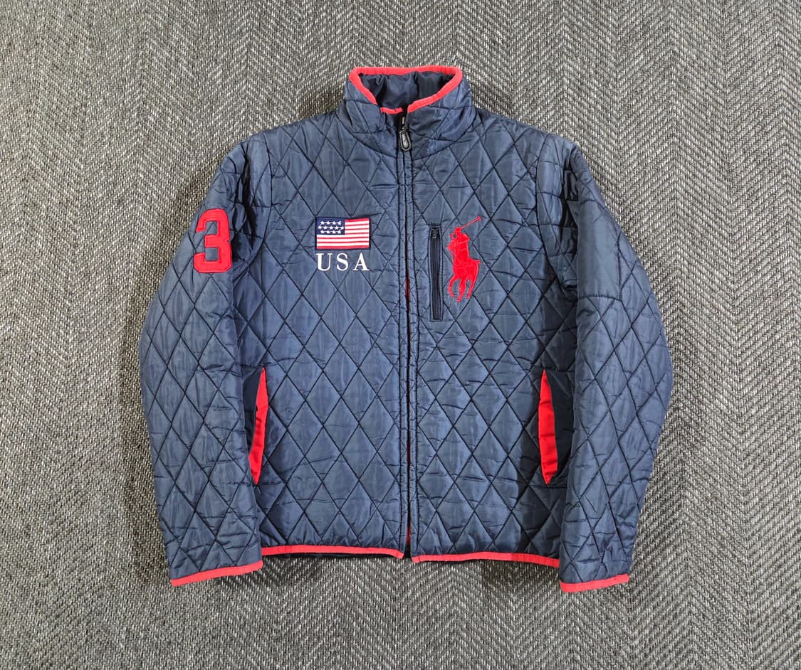 폴로 랄프로렌 빅포니 USA 성조기 퀼팅 자켓 상품이미지1