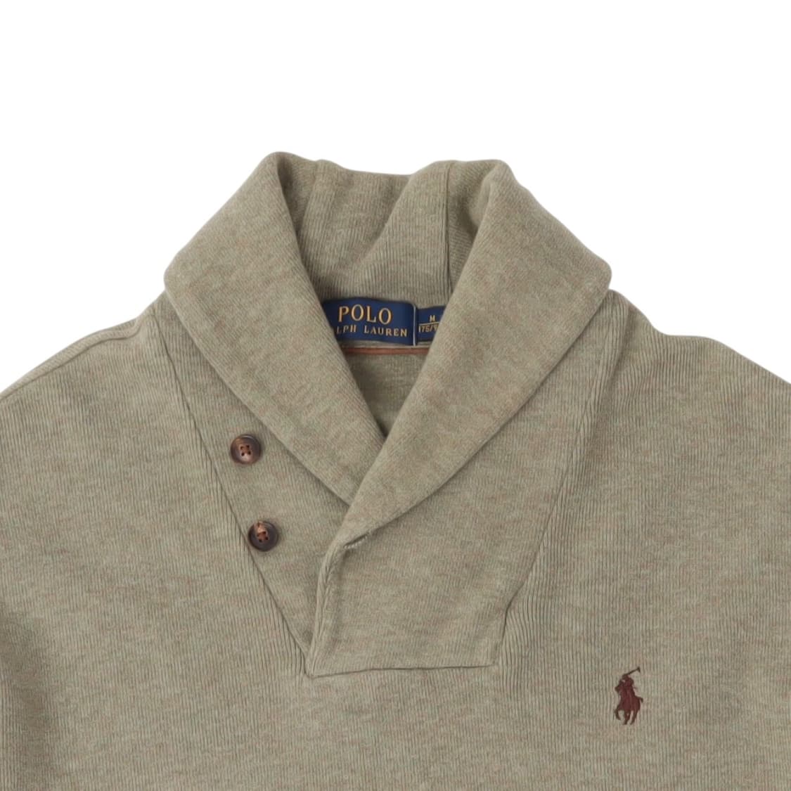 폴로 랄프로렌 카키베이지 엘보패치 숄카라 니트 상품이미지2