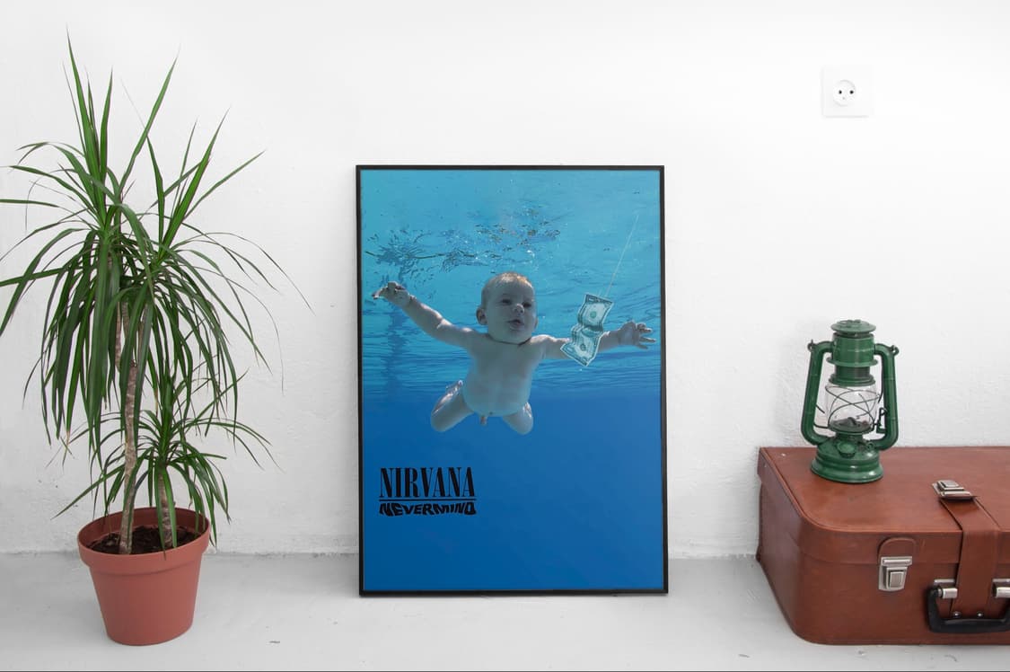 너바나 락밴드 포스터 대형 액자 50x70cm 상품이미지1