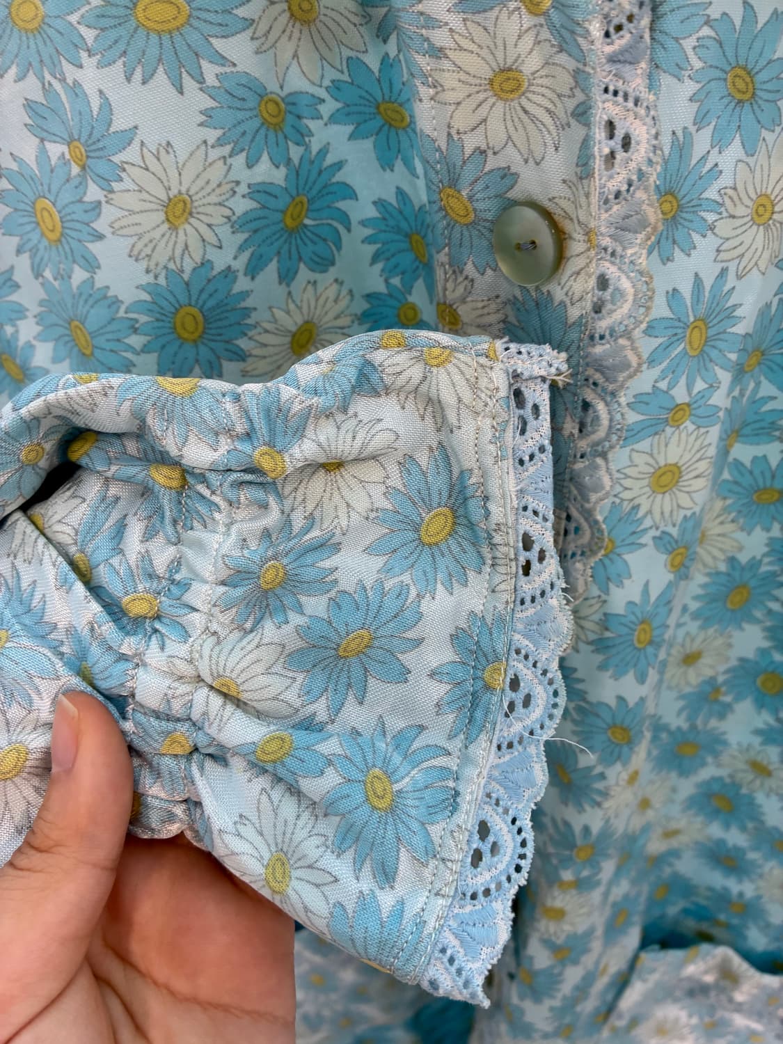 데이지 로브 페어리코어 홈웨어 레이스 유럽빈티지 상품이미지7