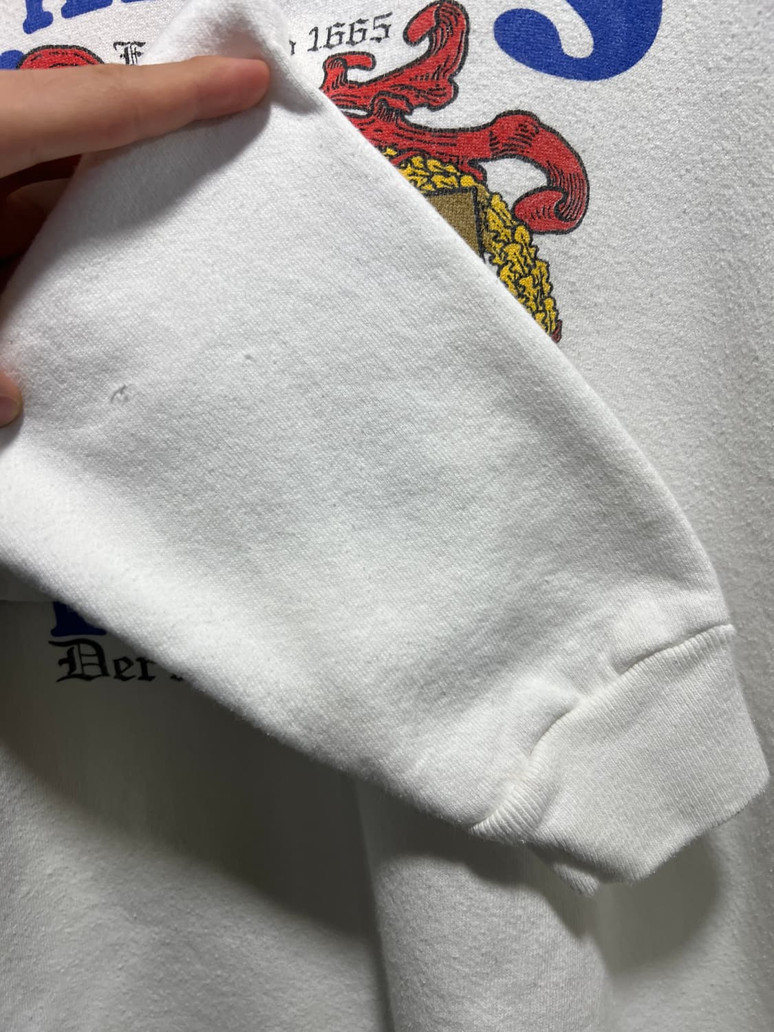 [L]90's Made in USA LARKIN'S 펍 화이트 스웻셔츠 상품이미지3